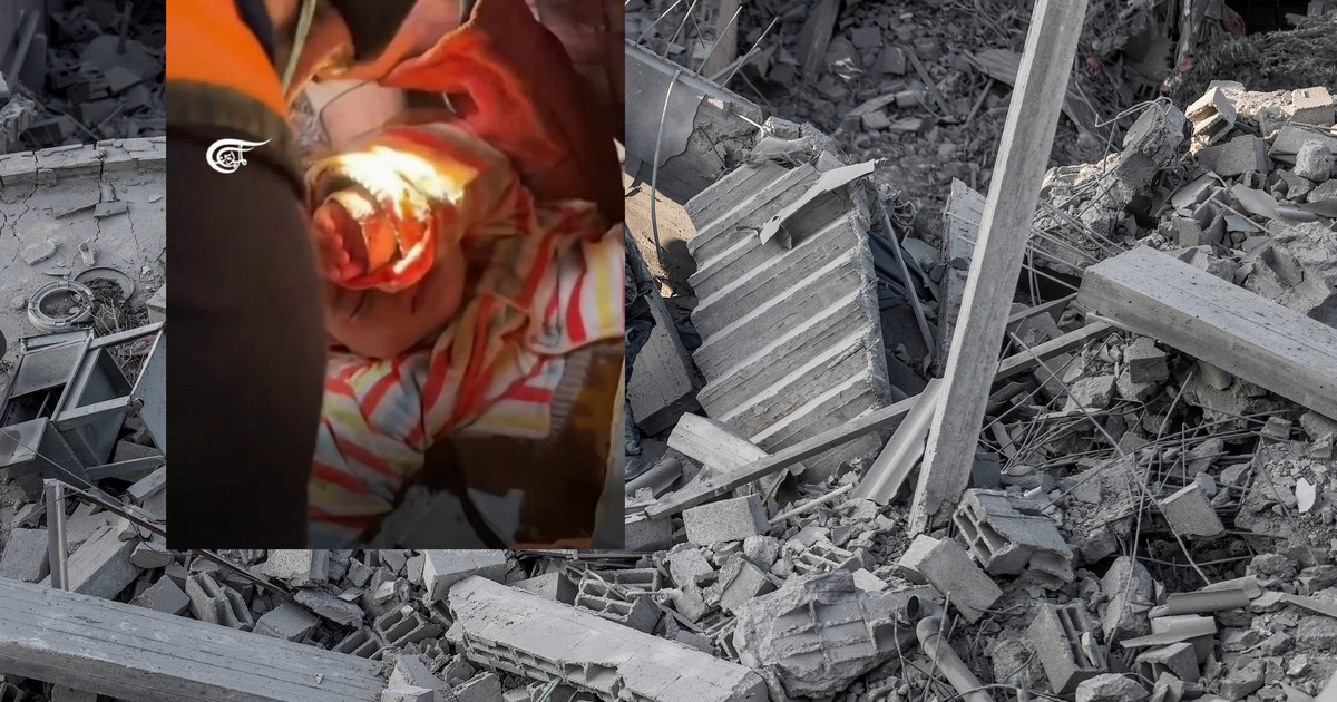 Salvarea unui copil de sub dărâmături din Fâșia Gaza [NAGRANIE]