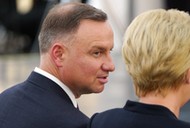 24.06.2021 Koszecin koło Częstochowy, ul. Zamkowa 3. Siedziba Zespołu Pieśni i Tańca „Śląsk. Prezydent RP Andrzej Duda z zona Agata Kornhauser-Duda podczas koncertu z okazji 100-lecia Powstań Śląskich. Fot. Grzegorz Skowronek / Agencja Wyborcza.pl