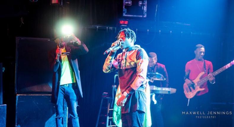 Stonebwoy performing at 'Go Higher Concert' at Irving Plaza, United States