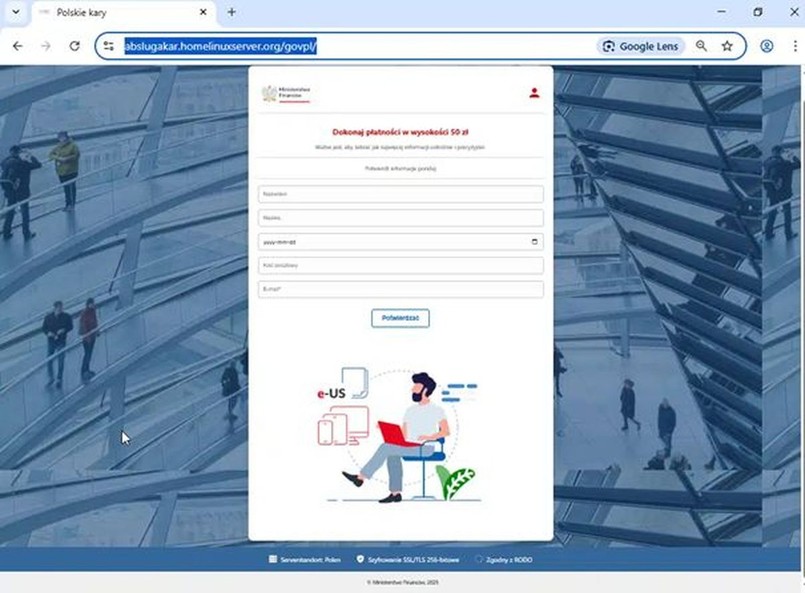 Oszuści podszywają się pod Ministerstwo Finansów żądając zapłaty za postój w strefie zastrzeżonej