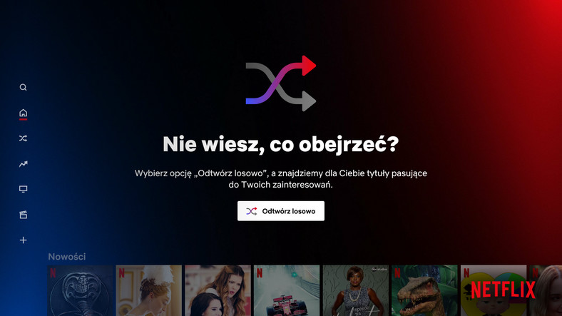 Netflix wprowadza nowy przycisk: "Odtwórz losowo"