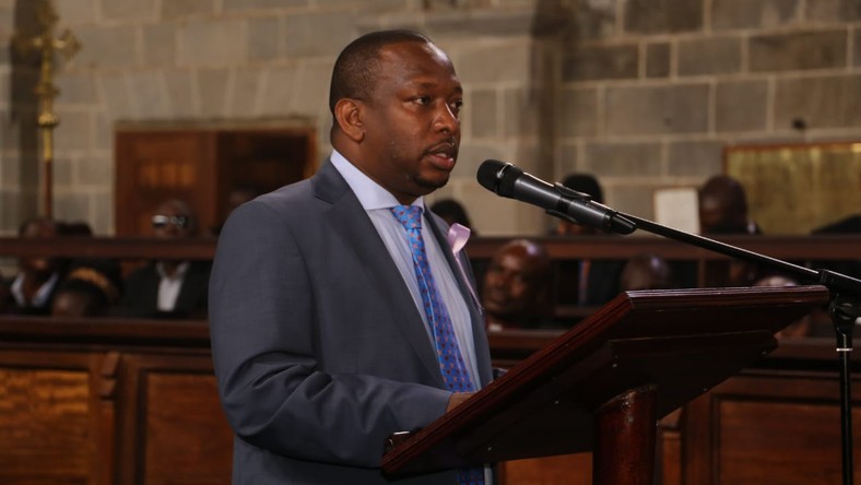 Image result for Mike sonko at Ken Okoth's burial