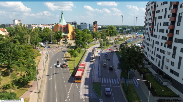 Tak będzie wyglądać inwestycja przy ul. Bardzkiej w pierwszym kwartale przyszłego roku, kiedy planowane jest zakończenie prac przy budowie trasy autobusowo-tramwajowej