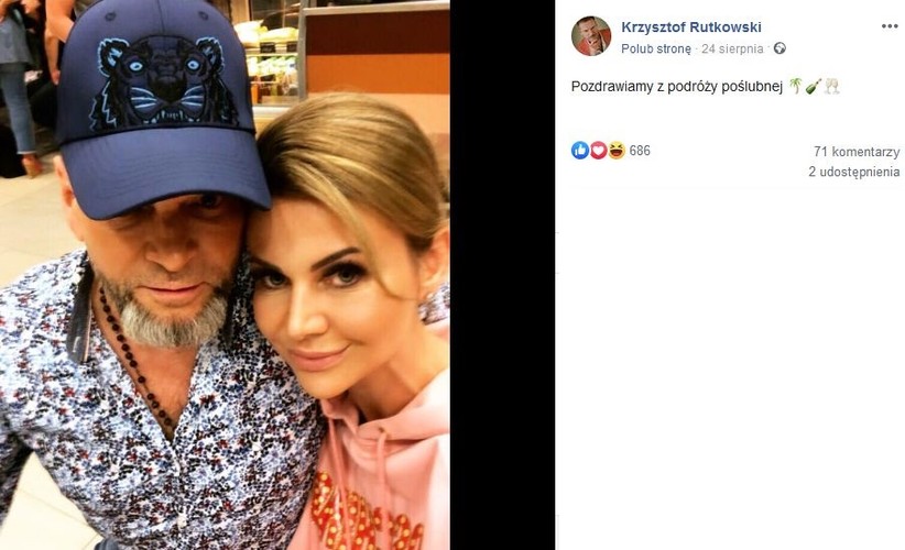 Krzysztof i Maja Rutkowscy w podróży poślubnej