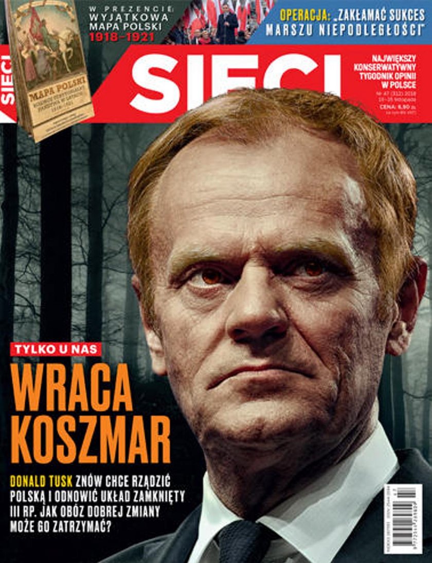 Tusk na okładce „Sieci” ale coś jest nie tak. Widzicie to?