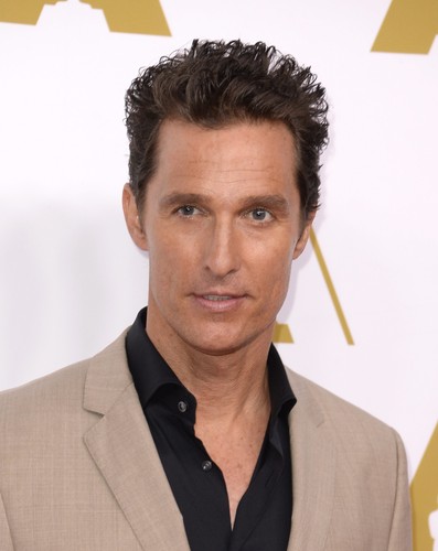 Matthew McConaughey na spotkaniu nominowanych do Oscara 2014