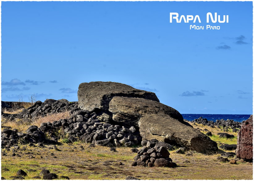 Ahu Tu’u Paro - 10-metrowy Moai (86 ton)