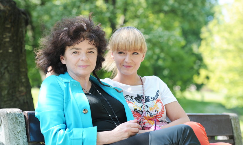 Katarzyna Grochola z córką