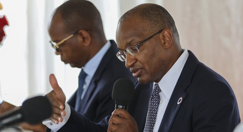 CBK Governor Patrick Njoroge speaking during a past meeting at State House