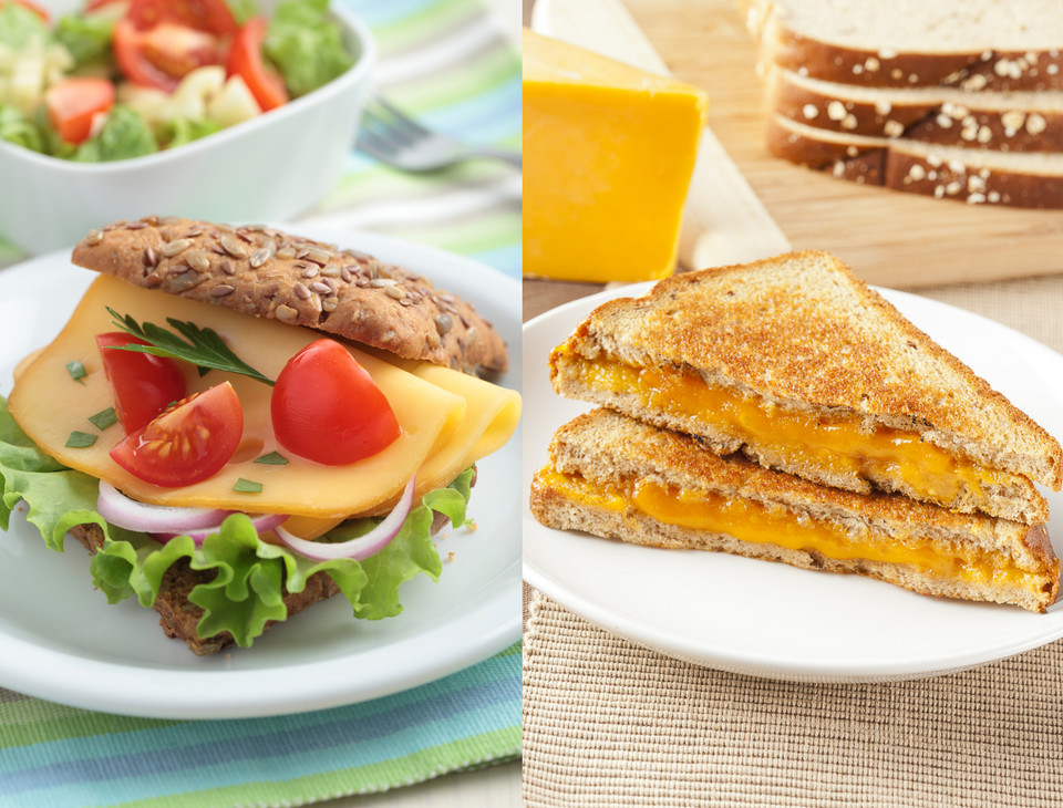 Sprawdź, ile kalorii ma kanapka z żółtym serem i serem zapieczonym