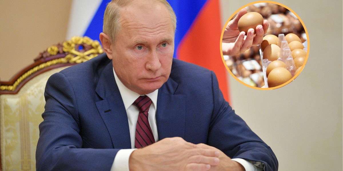 Władimir Putin tłumaczy gigantyczny skok cen jajek.