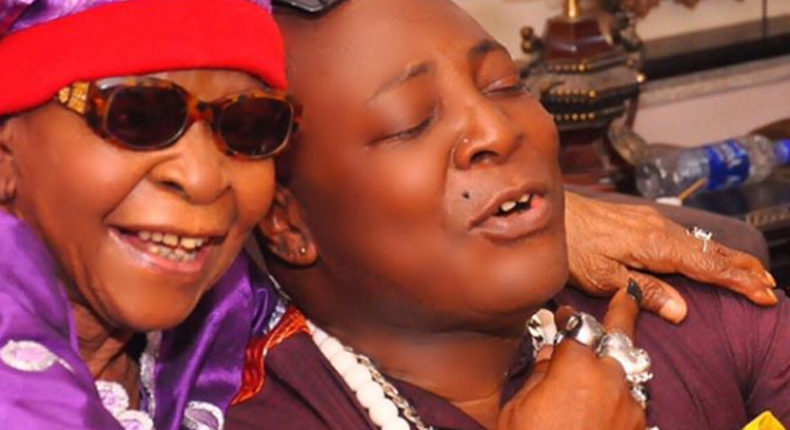 Charly Boy  and his mother, Mrs Margaret Oputa. (Instagram/Charly Boy)