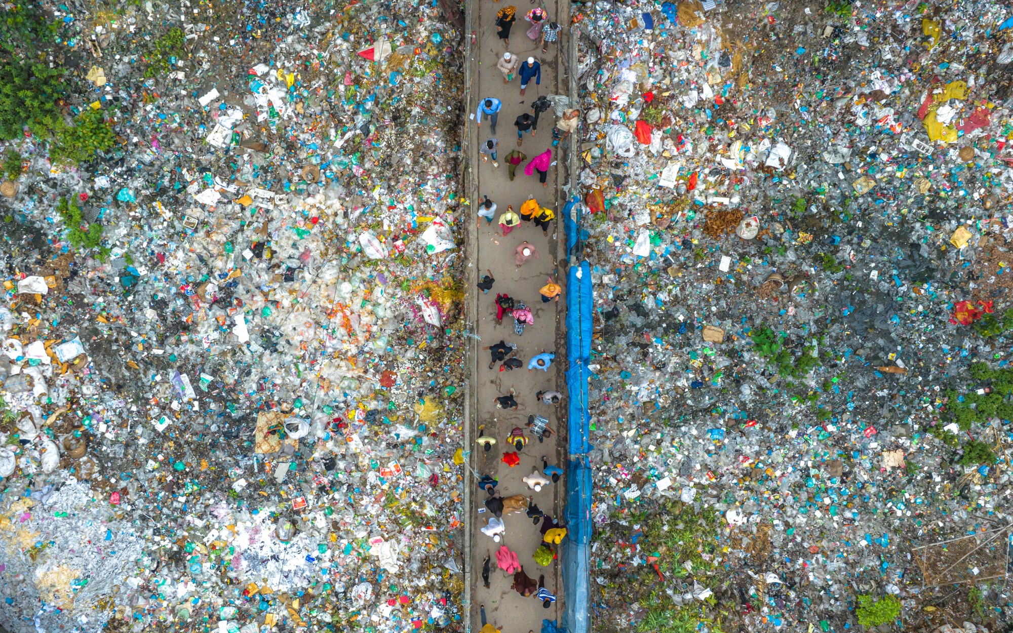 Walk Through Trash od fotografa Jahida Apua, ktorá zvíťazila v kategórii MPB Vision of the Future.