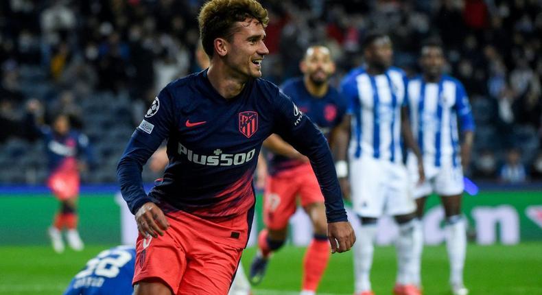 Antoine Griezmann's goal set Atletico Madrid on the path to qualification for the last 16 of the Champions League Creator: MIGUEL RIOPA