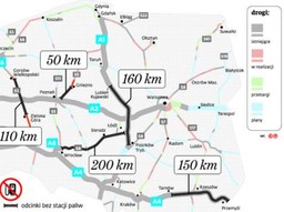 Na autostradę z pełnym bakiem. Stacja paliw za... 200 kilometrów