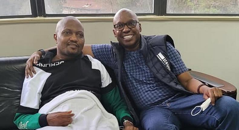 Gatundu South MP Moses Kuria with Jimi Wanjigi