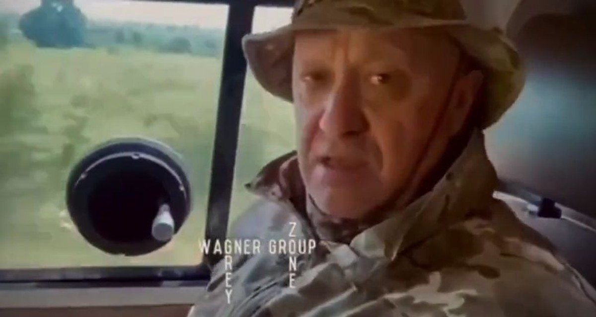 Kadr z nagrania z Jewgienijem Prigożynem