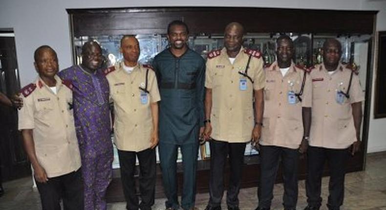 FRSC gets a courtesy visit from Kanu Nwankwo