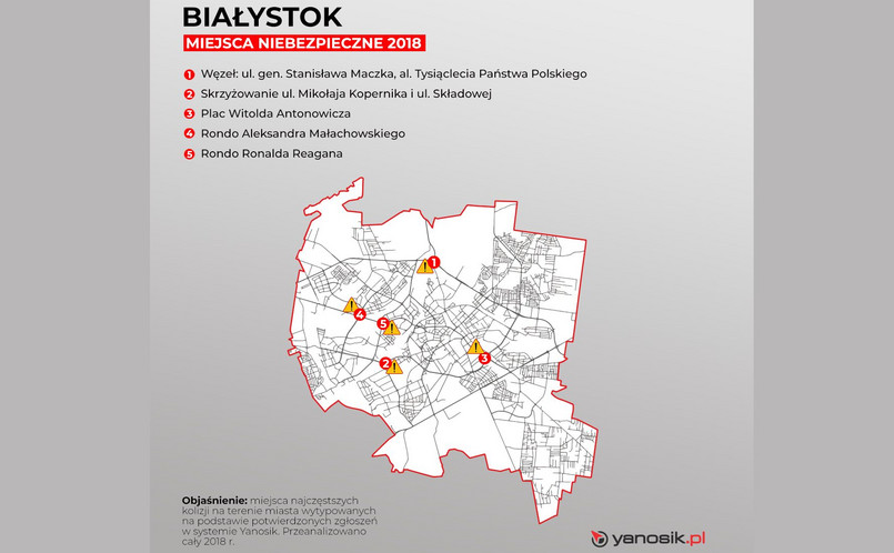 5 najbardziej niebezpiecznych miejsc w Białymstoku