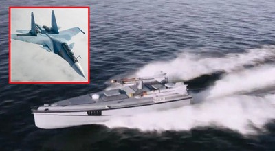 Historyczne trafienia Ukrainy! Drony morskie zestrzeliły dwa rosyjskie myśliwce Su-30