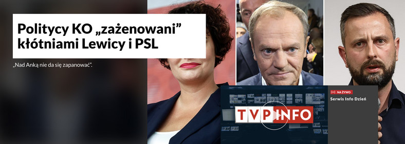 TVP Info o "kłótniach" w partiach opozycyjnych