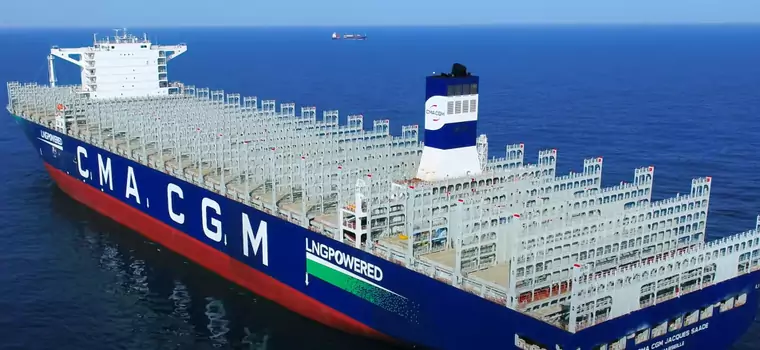 Największy na świecie kontenerowiec zasilany LNG oddany do użytku. To prawdziwy kolos