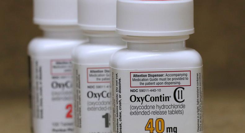 Bottles of prescription painkiller OxyContin made by Purdue Pharma LP.