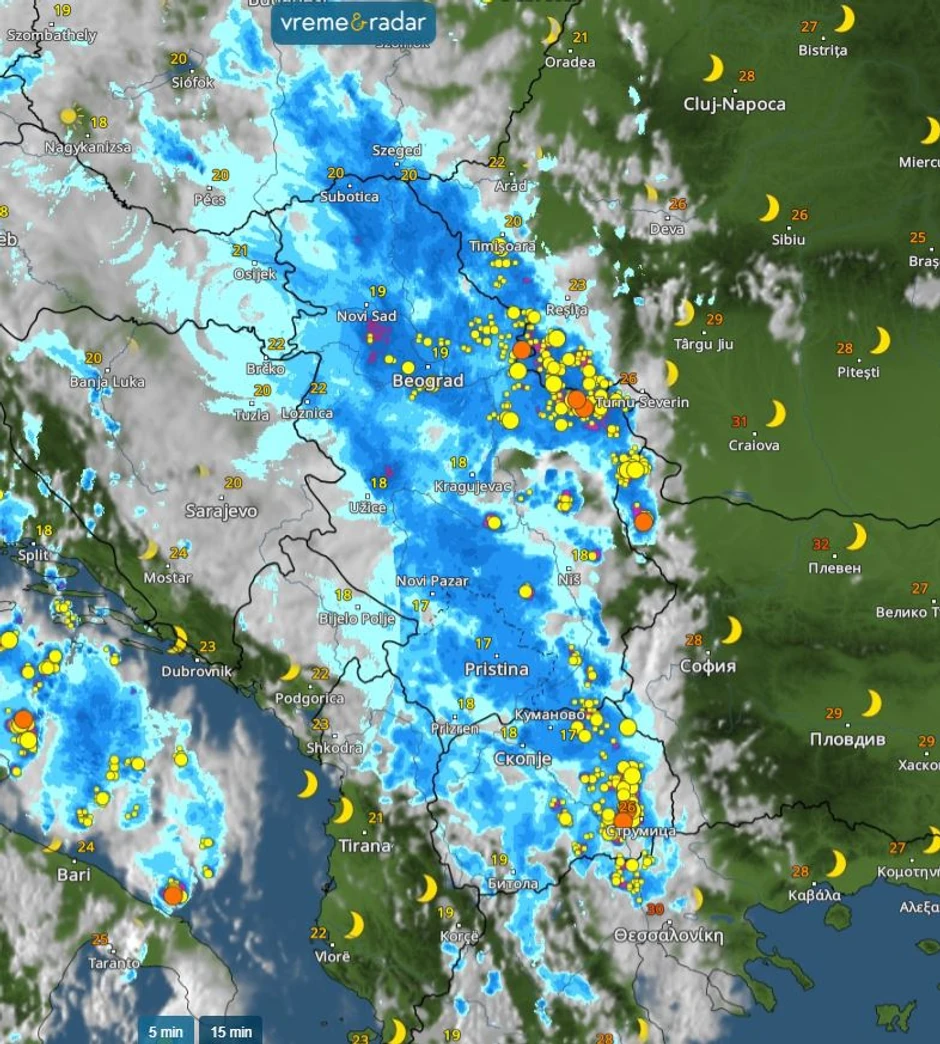 Kišni oblak nad Srbijom