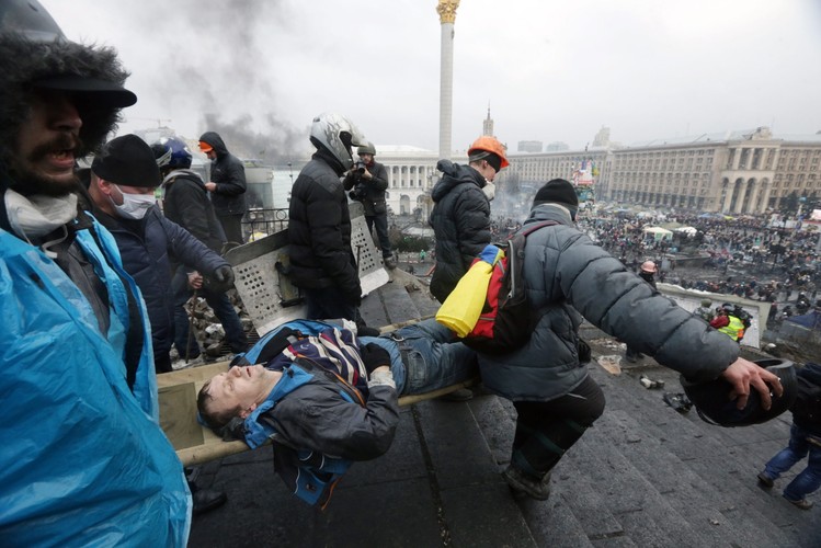 Poranne zamieszki w Kijowie
