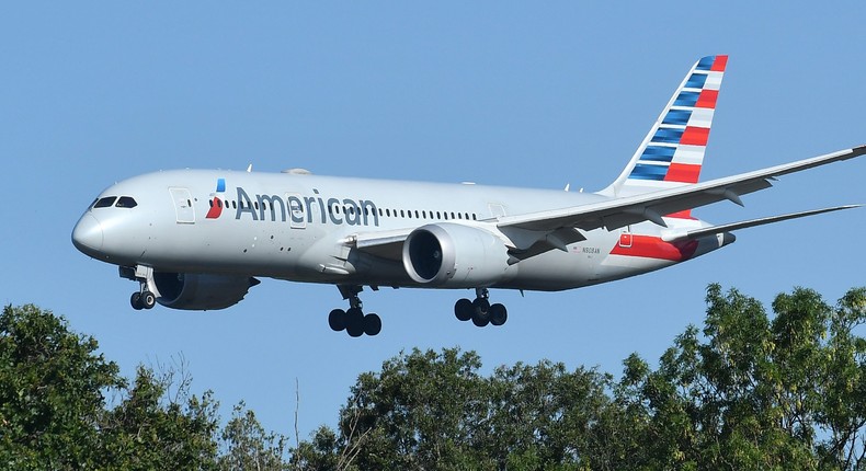 An American Airlines plane.