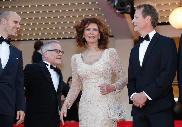 Sophia Loren z synem, włoskim reżyserem Edoardo Pontim