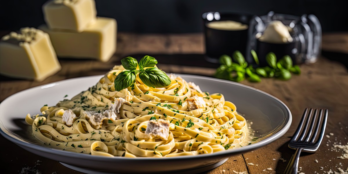 Makaron fettuccine all'Alfredo będzie idealną pozycją w walentynkowym menu.