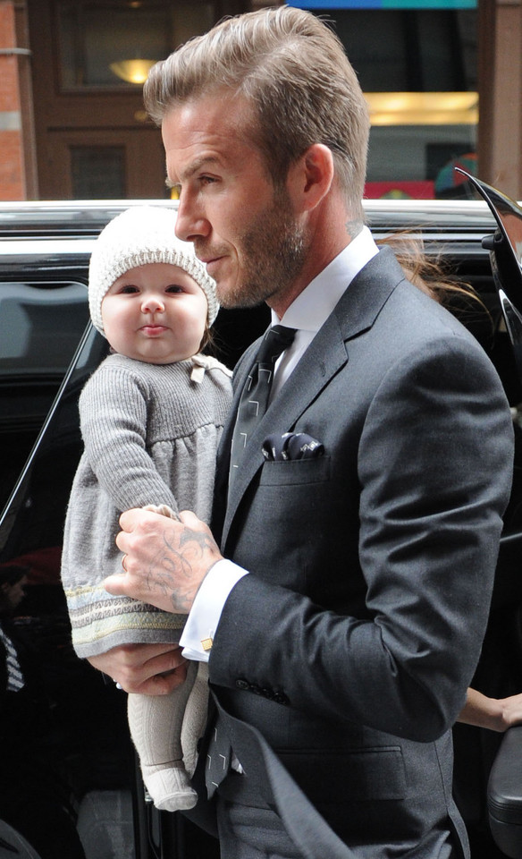 David Beckham z córką Harper