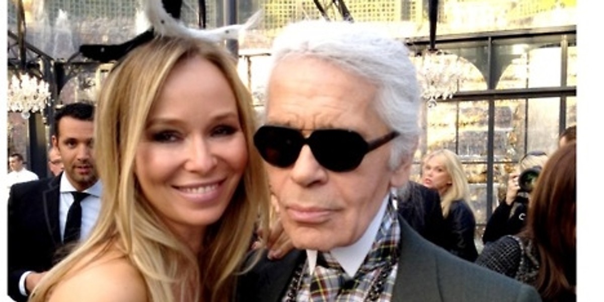 Joanna Przetakiewicz i Karl Lagerfeld