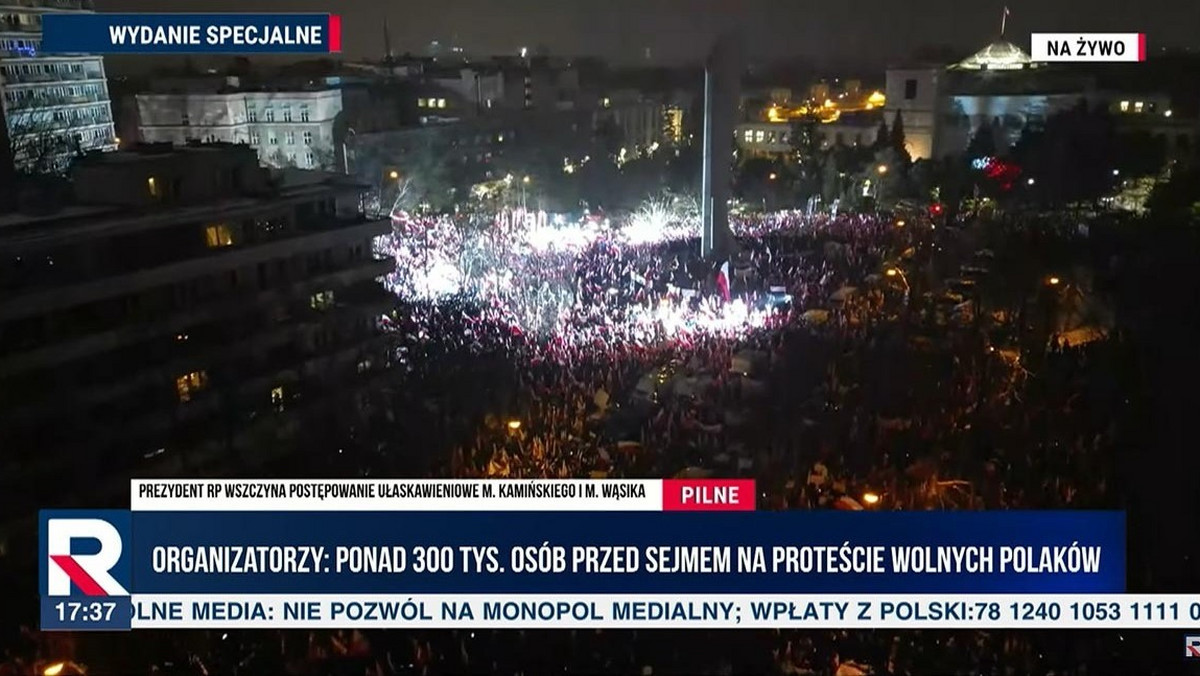 Telewizje o Proteście Wolnych Polaków. Te liczby mówią wszystko