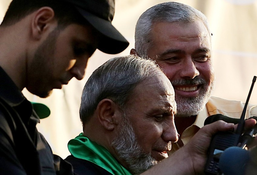 Mahmud Zahar (C) i Ismail Hanije