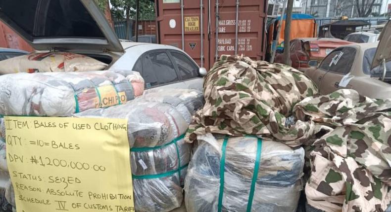 Customs FOU Unit intercepts military camouflage, other items worth N517.9m