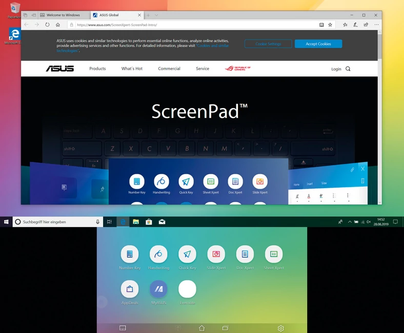 ScreenPad 2.0 ma ułatwić użytkownikowi pracę. Jest dobry jako gładzik, jako drugi monitor niekoniecznie
