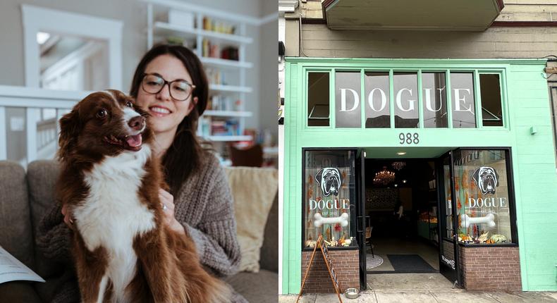 Kristen Hawley took her dog Heidi to try the $75 tasting menu at the new dog restaurant Dogue.Icarian Photography/Kristen Hawley