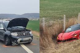 Dacia Duster zderzyła się z Ferrari SF90. "1:0" dla Dacii [Zdjęcia]