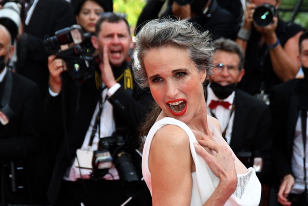 Andie MacDowell na festiwalu w Cannes w 2021 r.