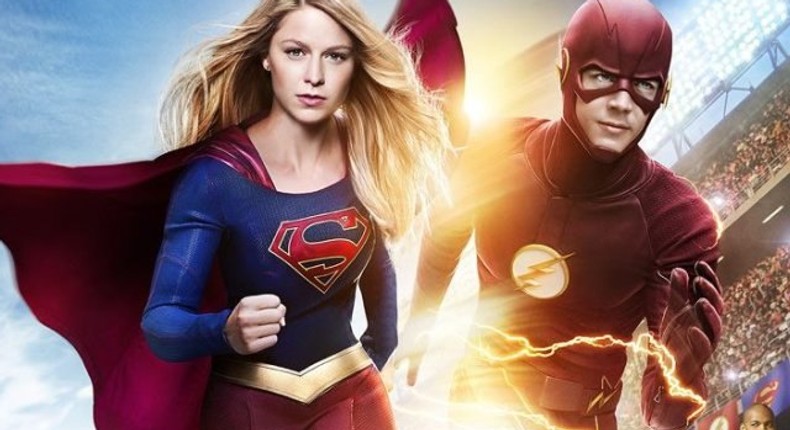 Official poster of Supergirl and The Flash crossover 