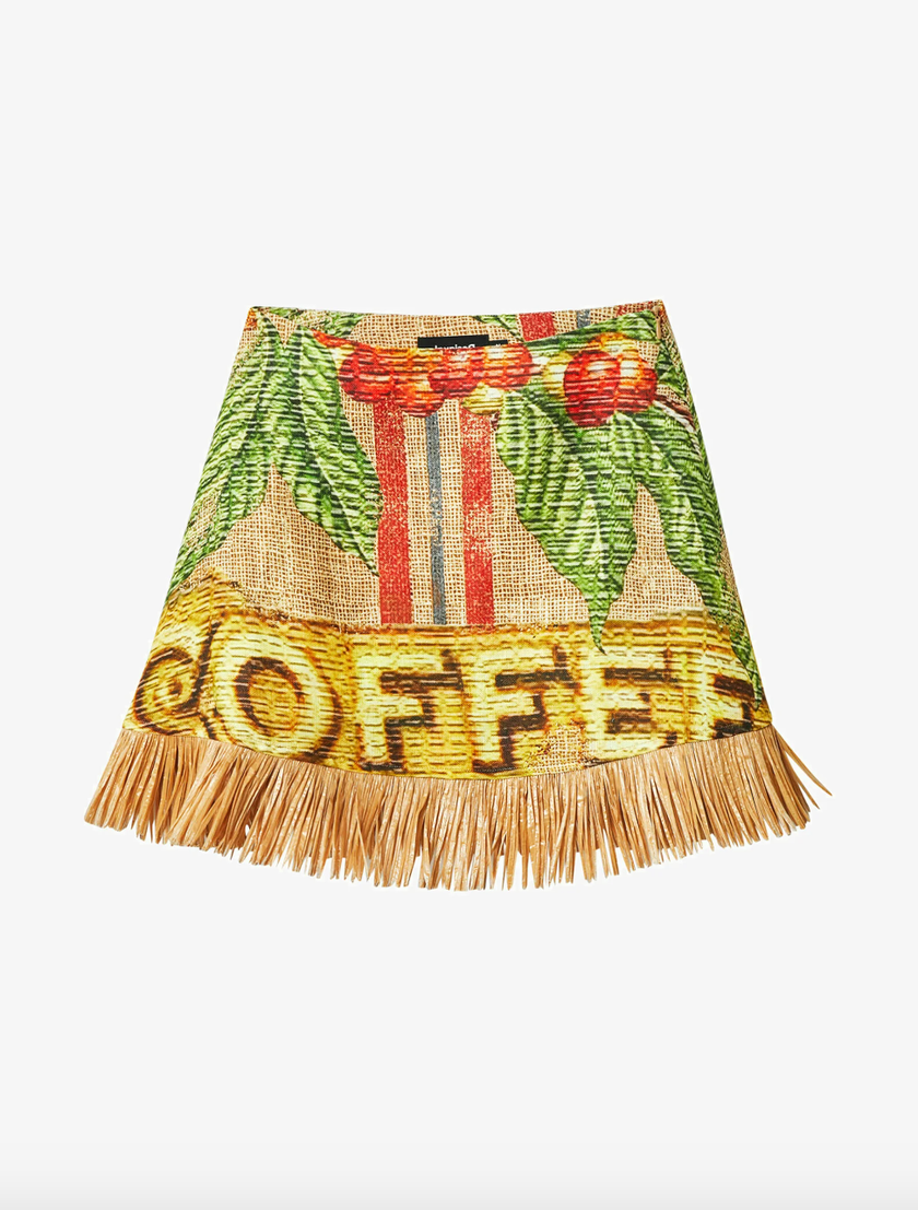 Minirock mit Fransen von Desigual Designed By Stella Jean für rund 81 Franken, via Zalando.