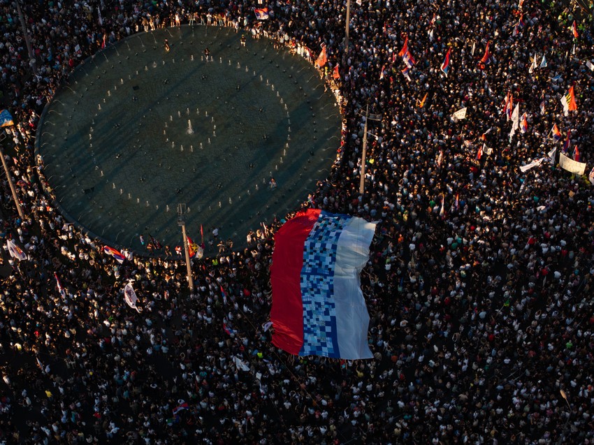 Beograd, protest studenata na Vidovdan