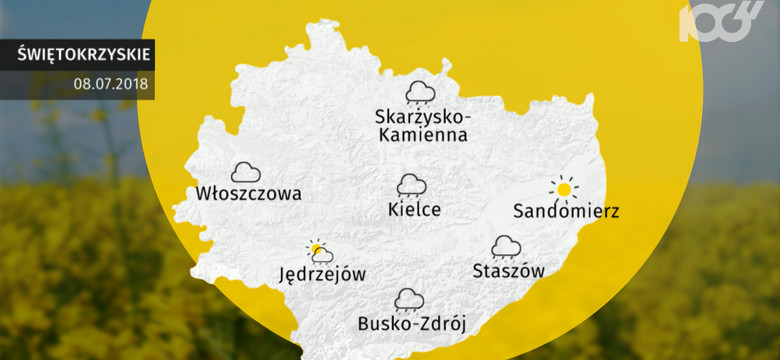 Prognoza pogody dla woj. świętokrzyskiego - 08.07