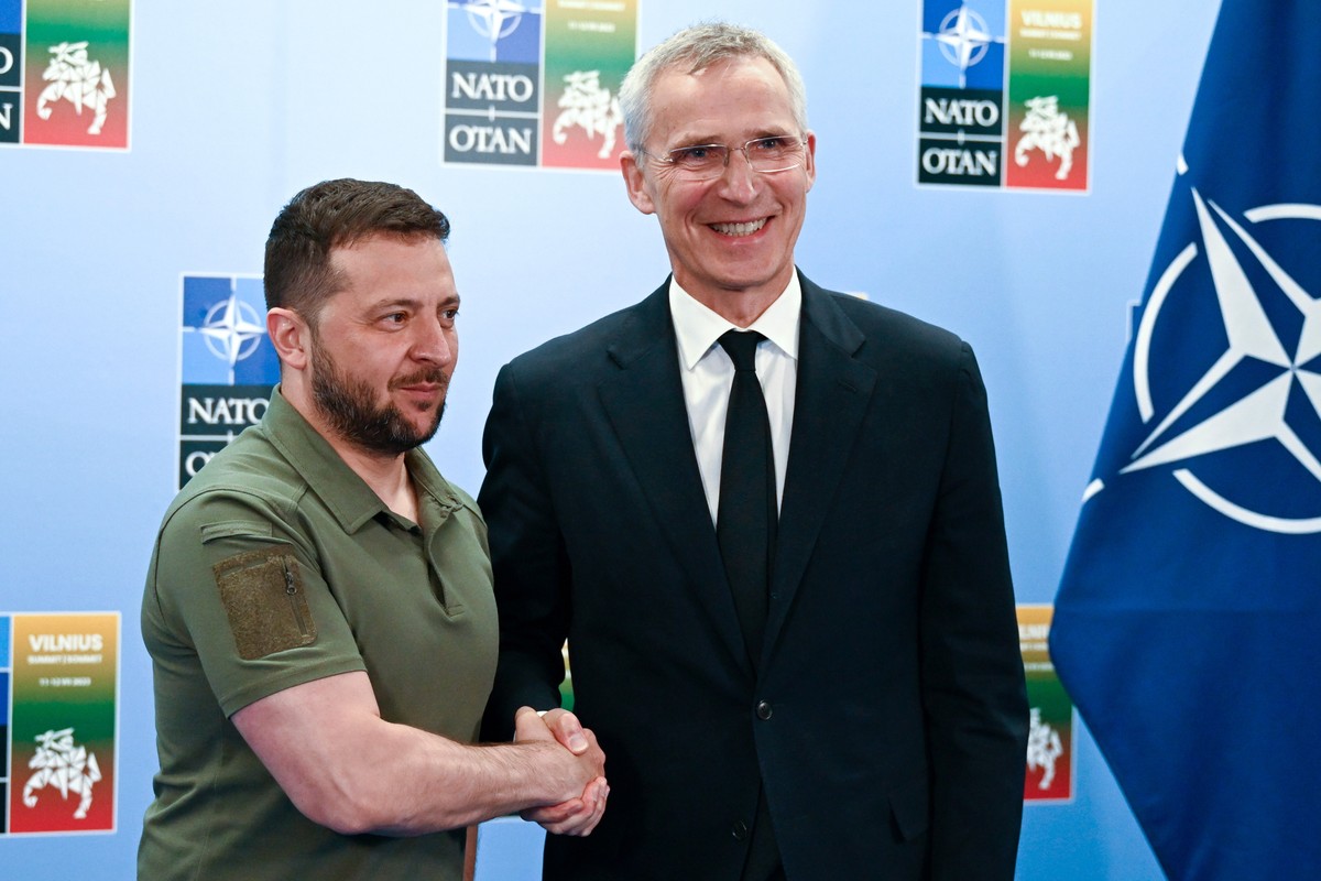 Wołodymyr Zełenski i Jens Stoltenberg