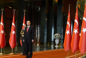 Turkey's new Presidential Palace at night - Ankara