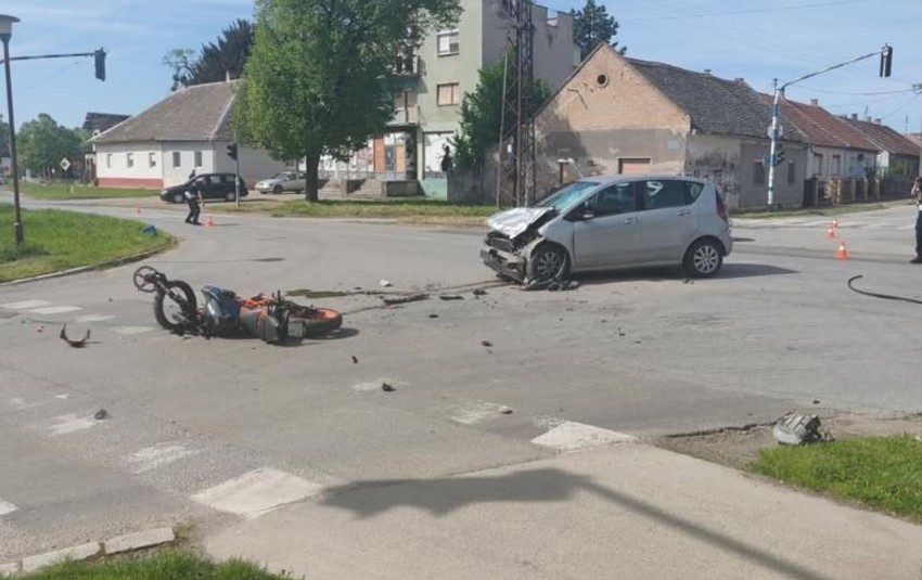 Oboren motociklista u Apatinu