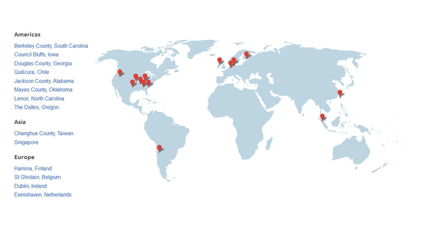 Gde se nalazi Guglovih 14 centara za obradu podataka