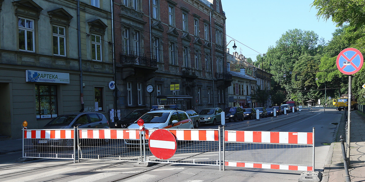 Remonty w Krakowie powoduja duże korki
